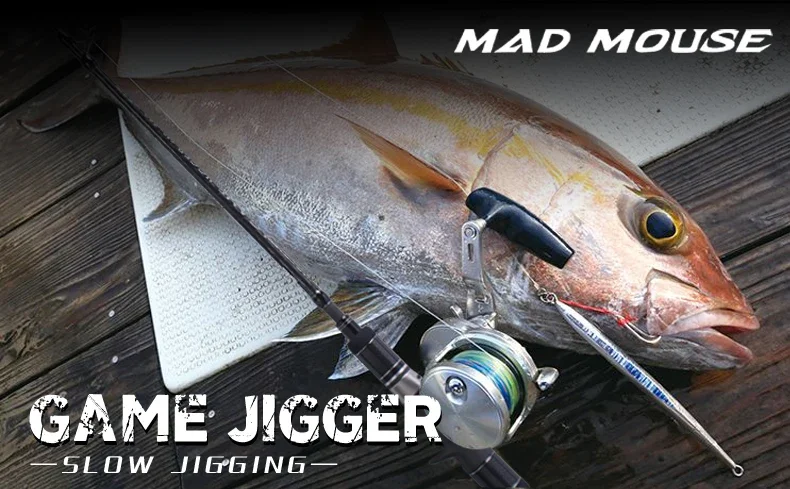 MADMOUSE GameJigging Fuji Parts Slow Jigging Rod en acción