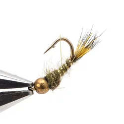 Moscas de pesca con mosca: Hare's Ear, ninfas y streamers dorados
