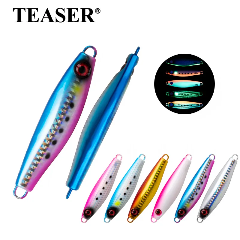 Jig Metálico Hundimiento TEASER J132 con Brillo UV para Pesca en Mar - imagen 5