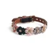 Collar ajustable de piel sintética con cadena y flores de pedrería - imagen 2