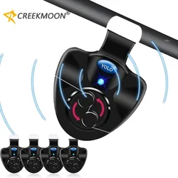 Alarma de picada para caña con LED y clip, alta sensibilidad nocturna