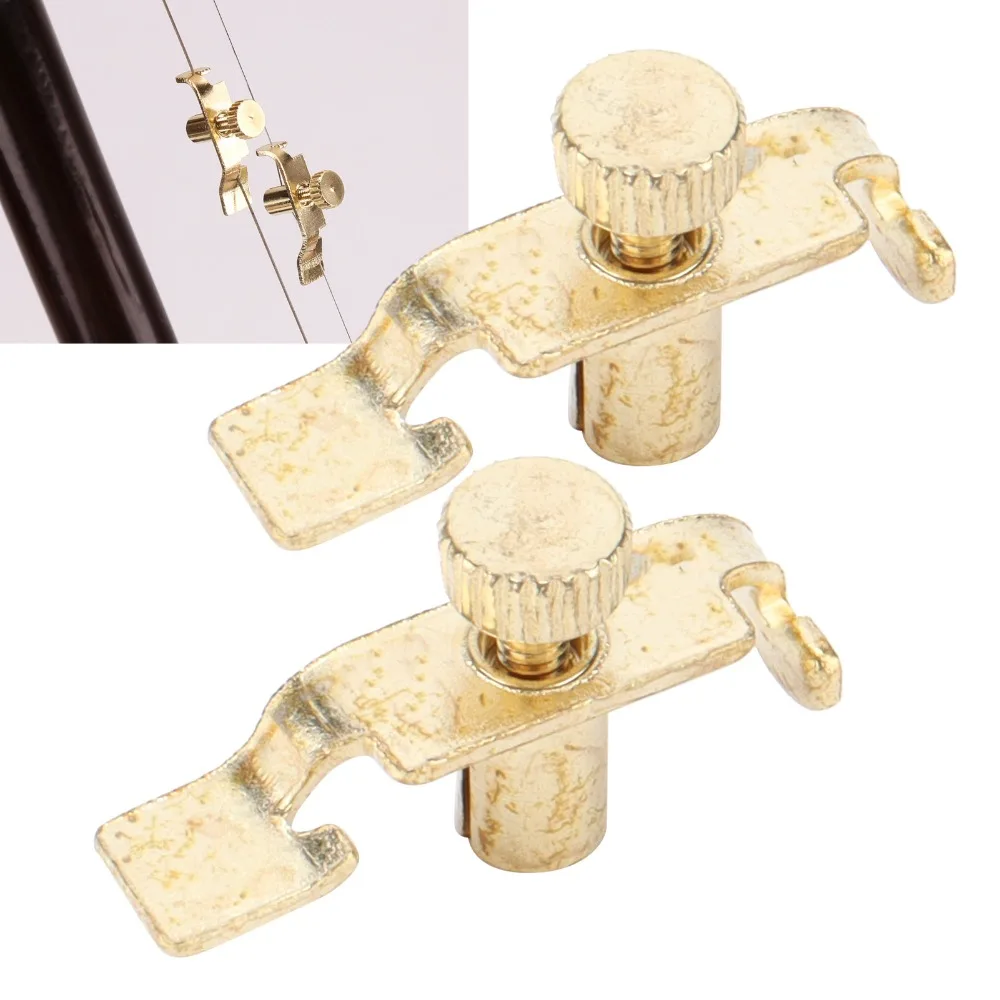 Ajustador afinación cuerdas metal profesional dorado para instrumentos