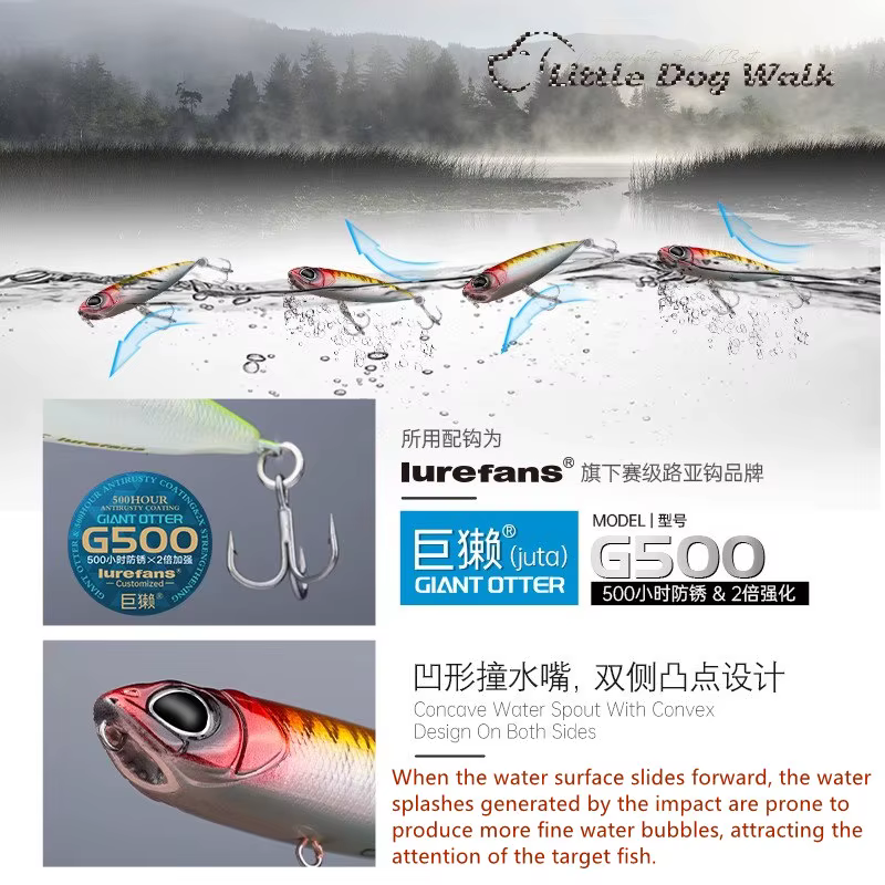 Lurefans Wobbler Pencil Minnow – Señuelo flotante artesanal - imagen 2