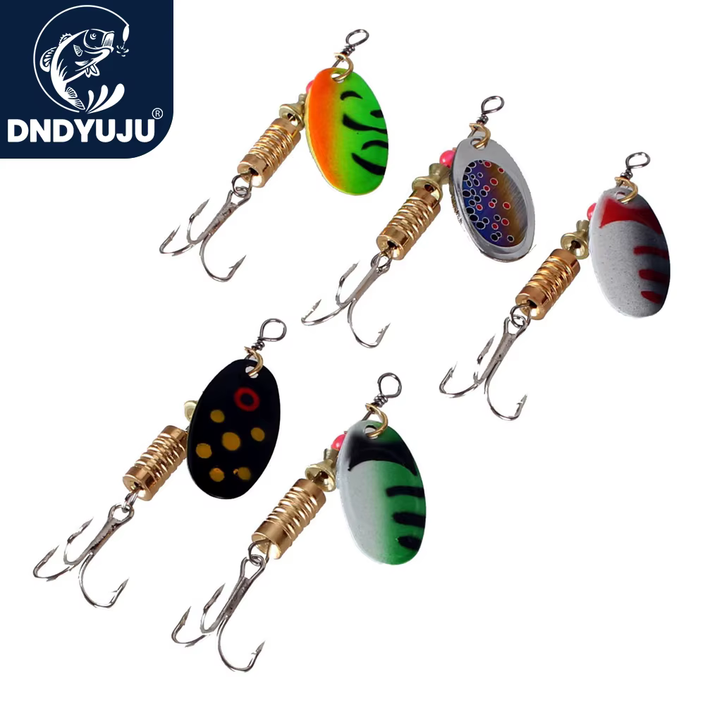 DNDYUJU Señuelos de Metal para Trucha: Crankbaits con Lentejuelas
