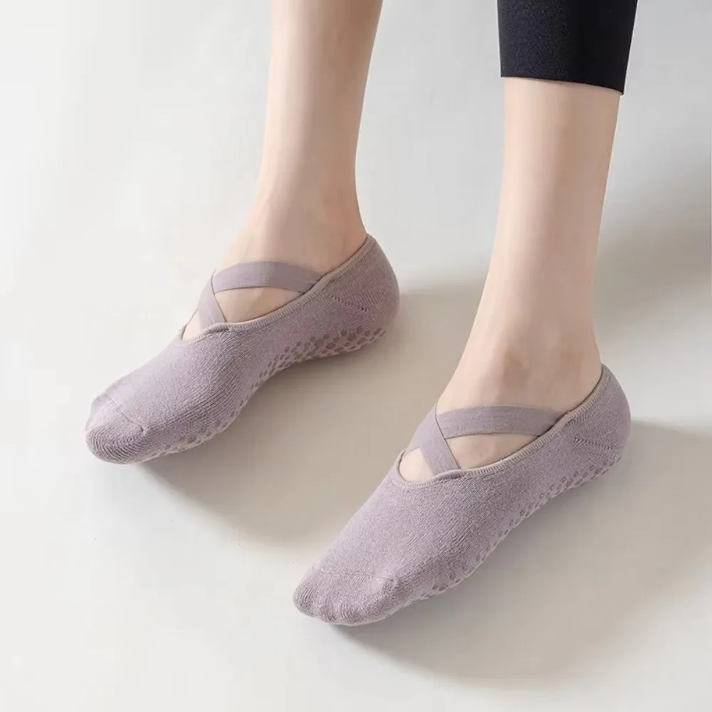 Calcetines antideslizantes yoga transpirable algodón suaves para mujer - imagen 3