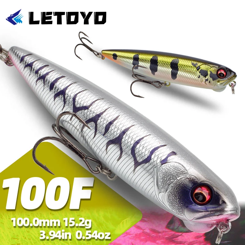 LETOYO Señuelo Pencil Lure flotante Walk The Dog para lubina y lucio