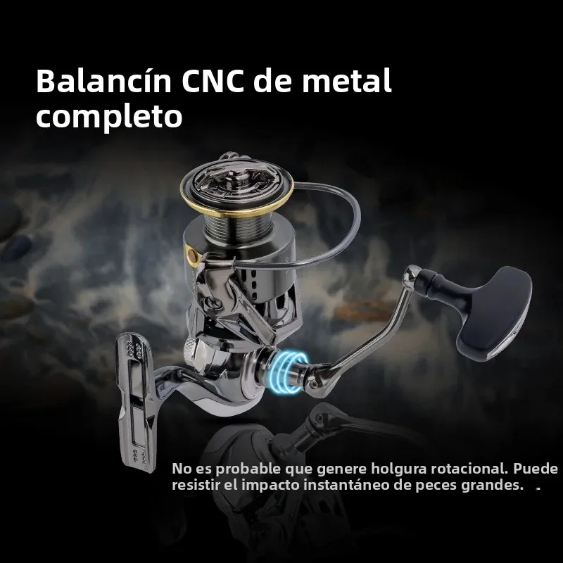 Carrete Spinning DEUKIO marino sellado, bobina de metal - imagen 5