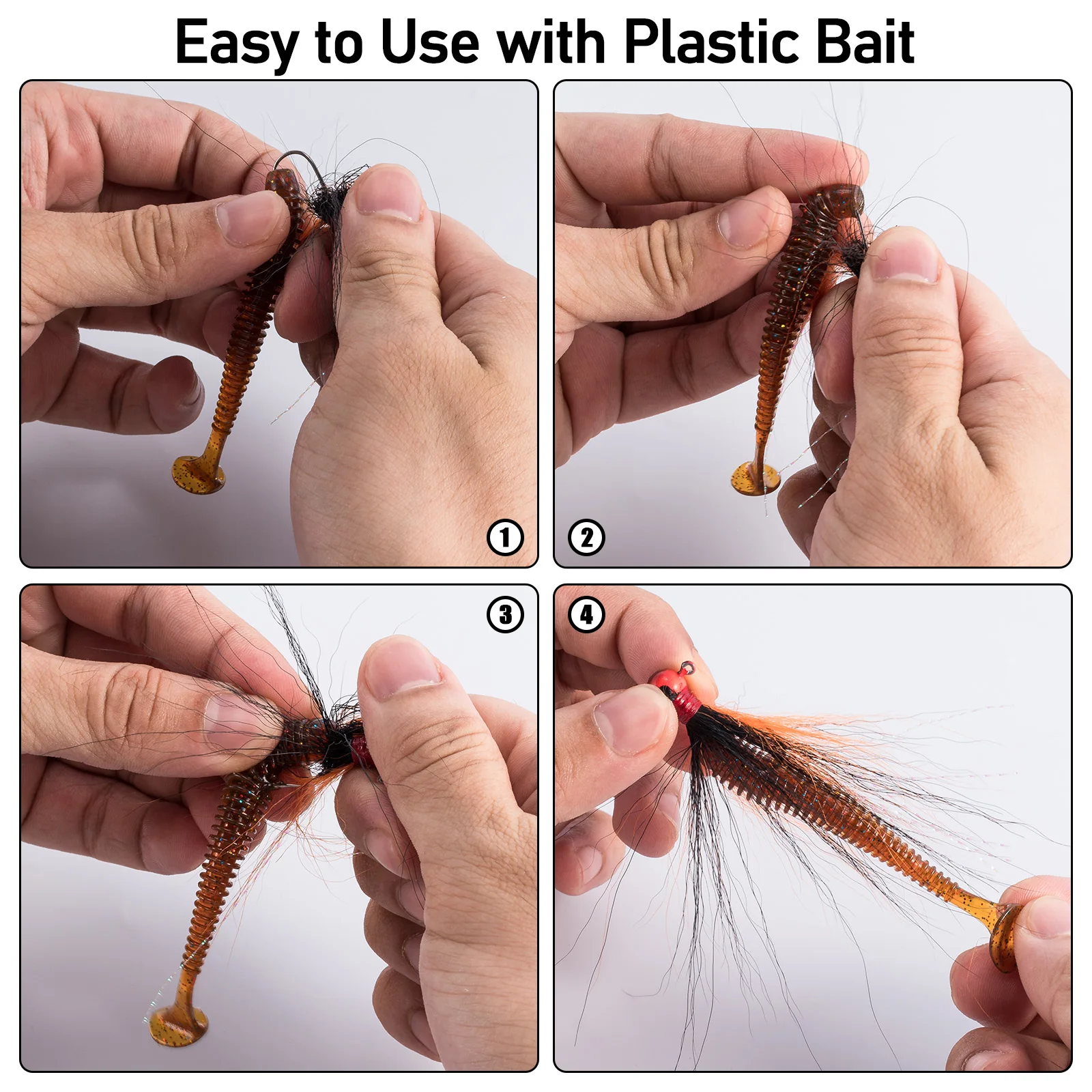 Señuelo vinilo bola jig head 1,75g-5g para lubina y Lucio agua dulce - imagen 3