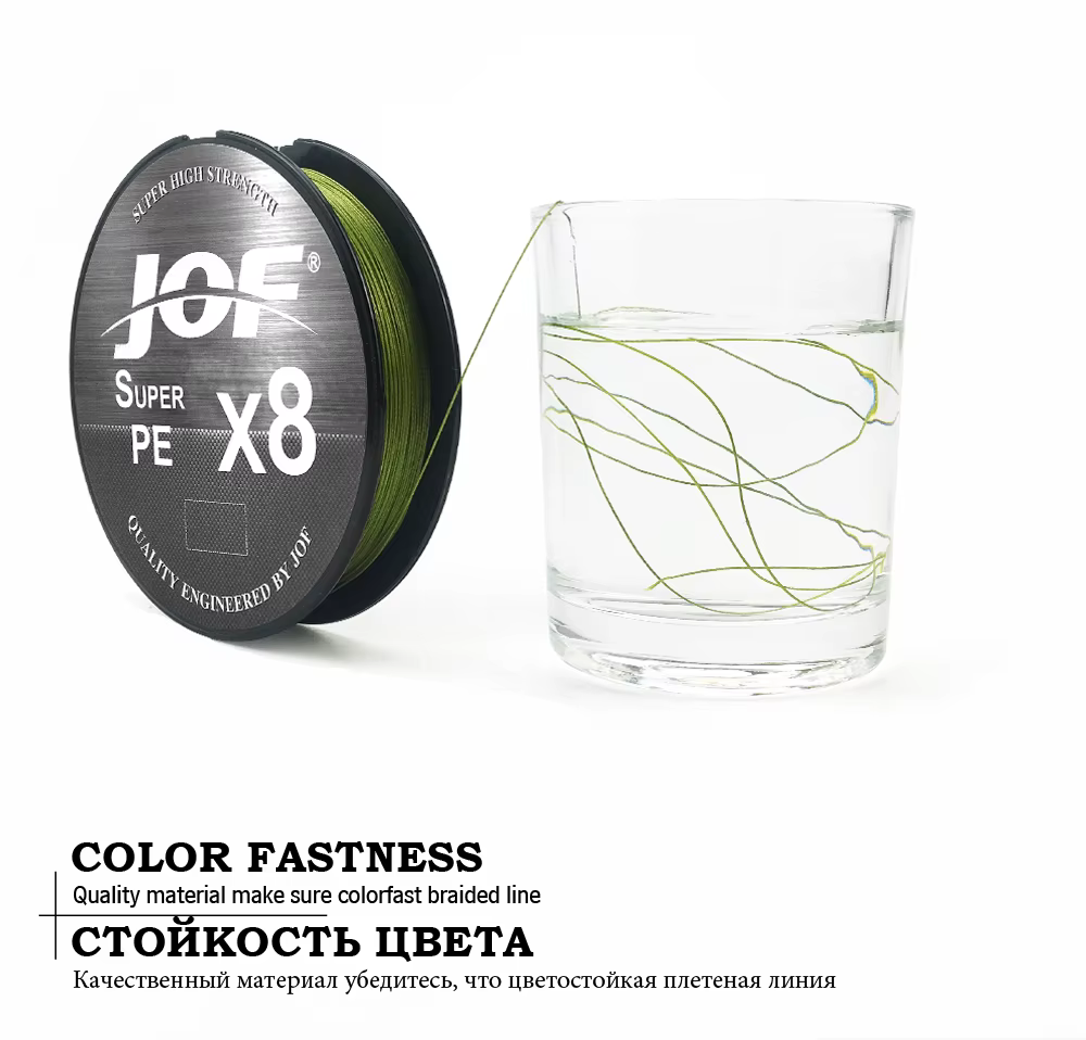 Línea trenzada multifilamento JOF 8 tejidos – 15-100LB mar - imagen 4