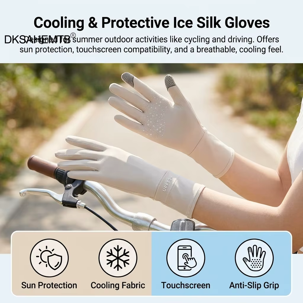 Guantes de Ciclismo Transpirables con Protección Solar - imagen 3