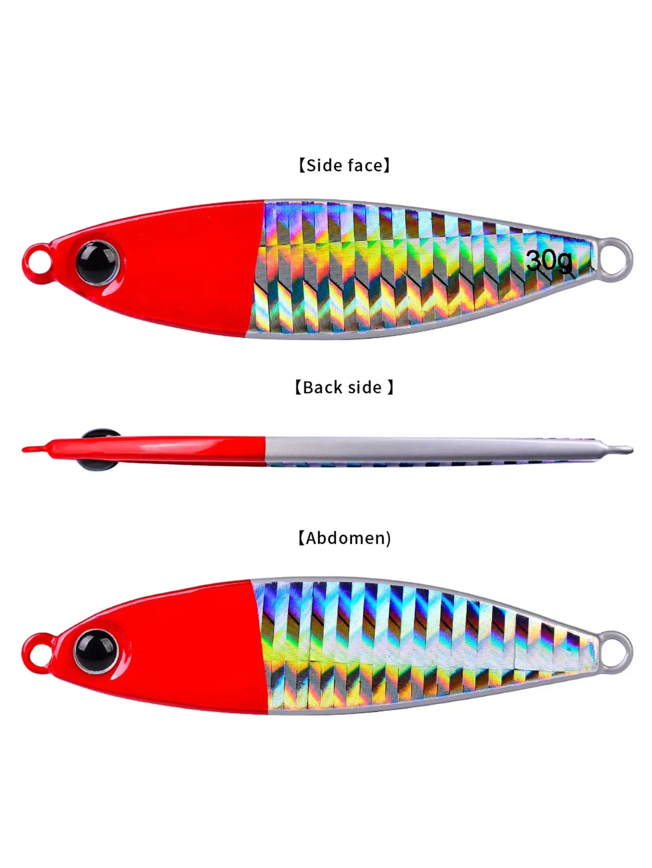 Proberos Señuelo Jigging hundimiento lento con ojos 3D y láser - imagen 2