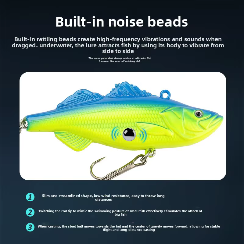 Señuelo VIB MUKUN 70mm 20g – Hundimiento para Lubina, Perca y Lucio - imagen 3