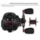 Carrete Micro TS de caída de carbono para pesca Luya, negro y rojo - imagen 3