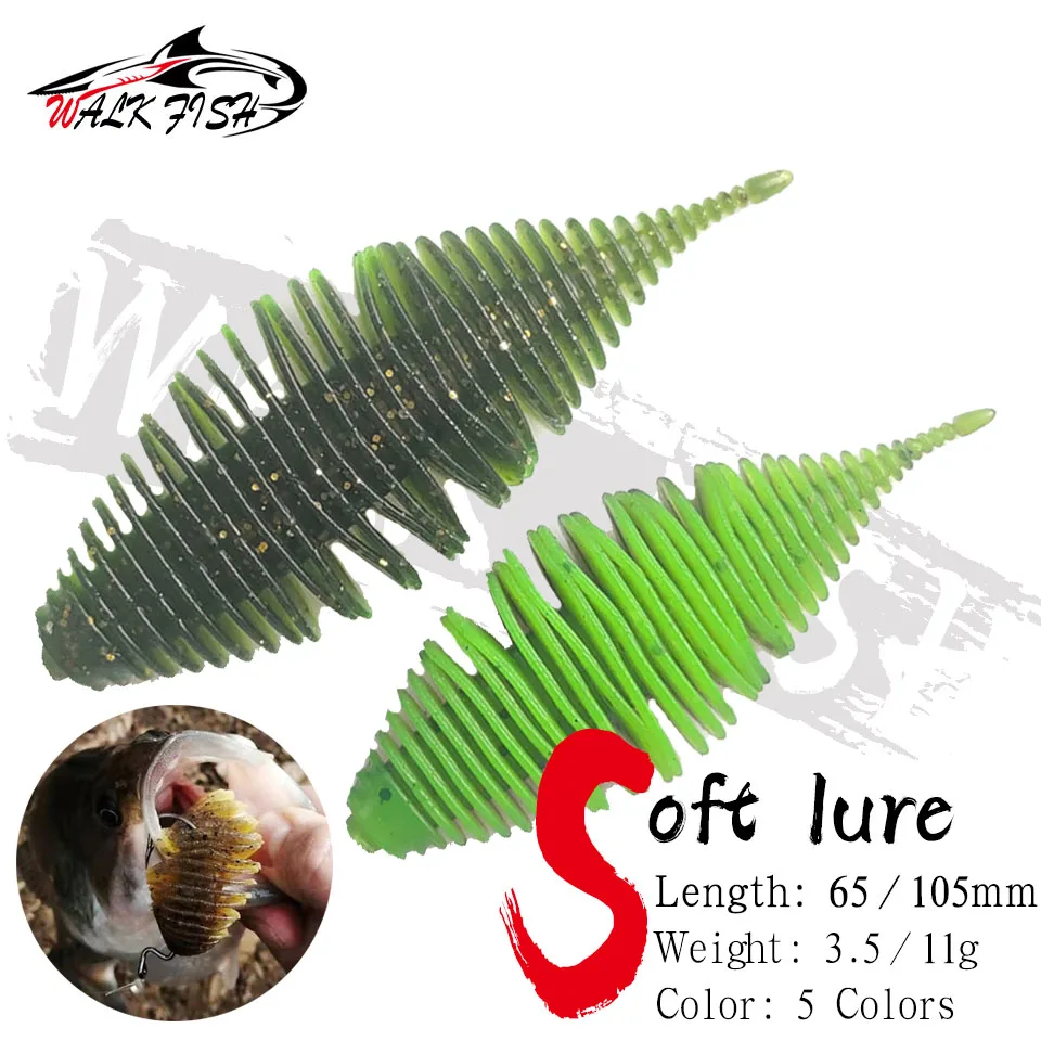 Walk Fish Bellows Gill Señuelo Suave de Silicona para Lubina