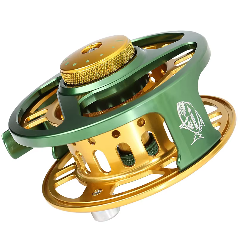 Sougayilang Carrete de mosca de gran arbor en aluminio ligero