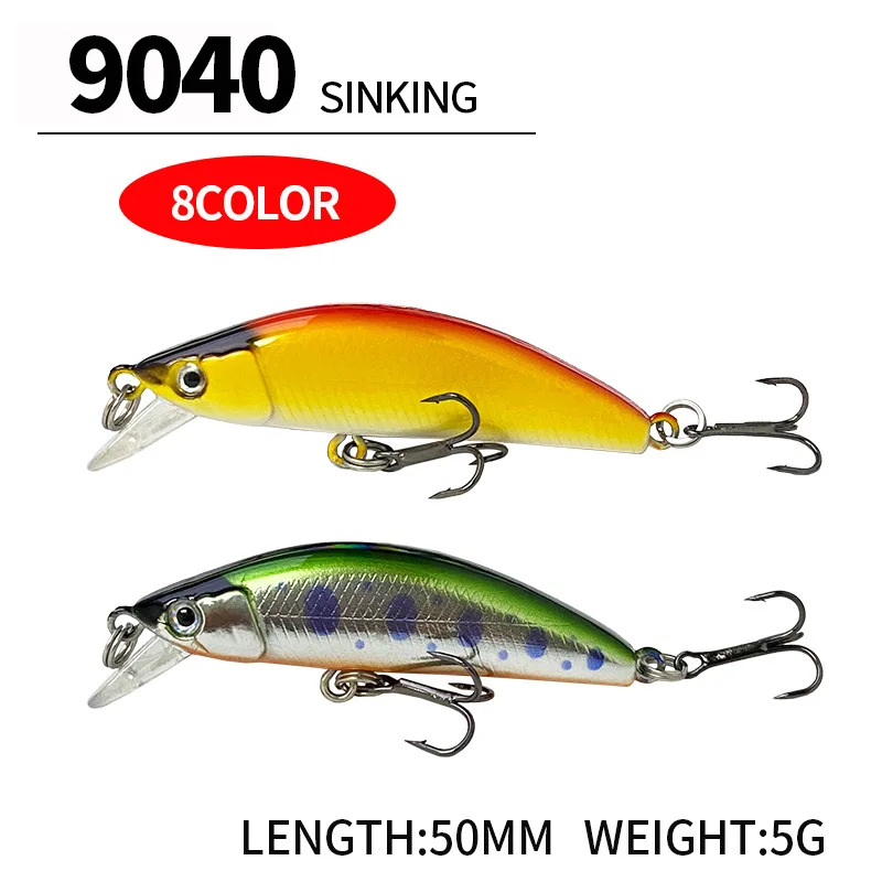 Señuelos minnow swimbait hundibles para trucha y lubina de plástico - imagen 5