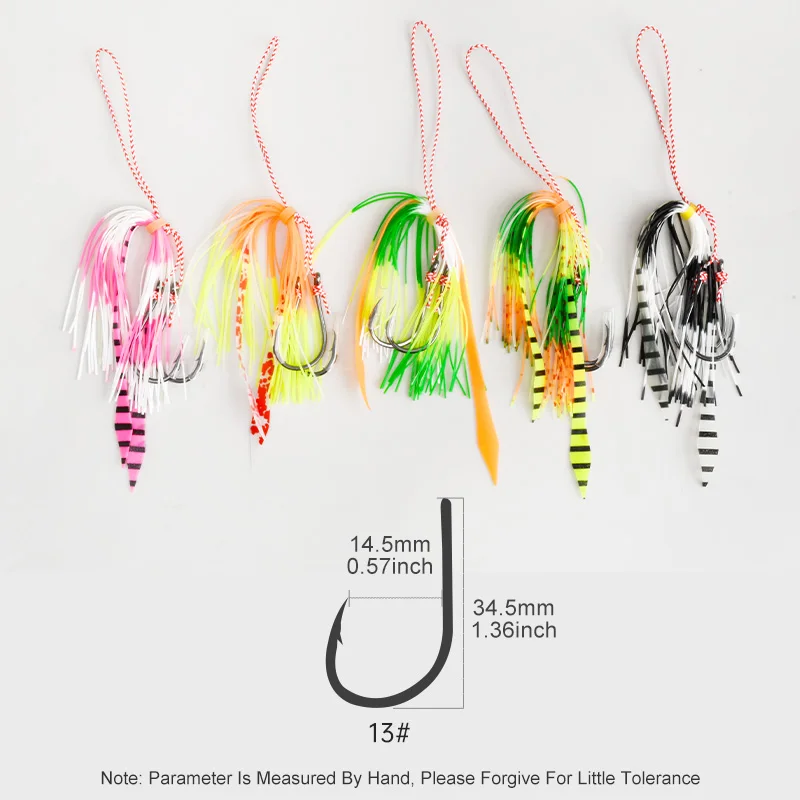 Anzuelos Jigging Madai Obsession HK017 con faldas de silicona - imagen 3