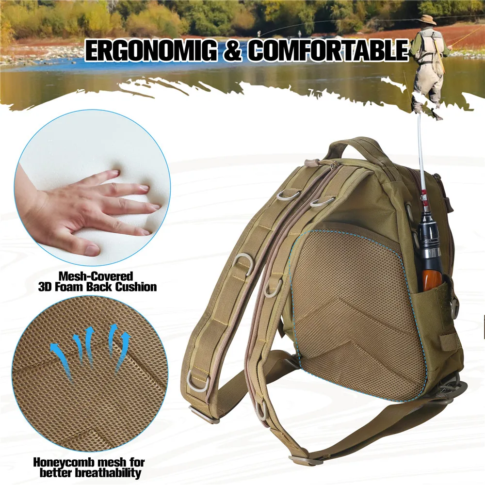 Mochila portacañas impermeable para pesca a mosca ligera y cómoda - imagen 3