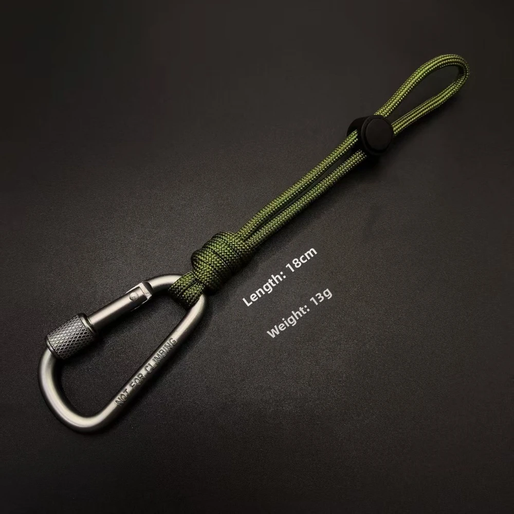 Llavero de paracord con gancho para botella