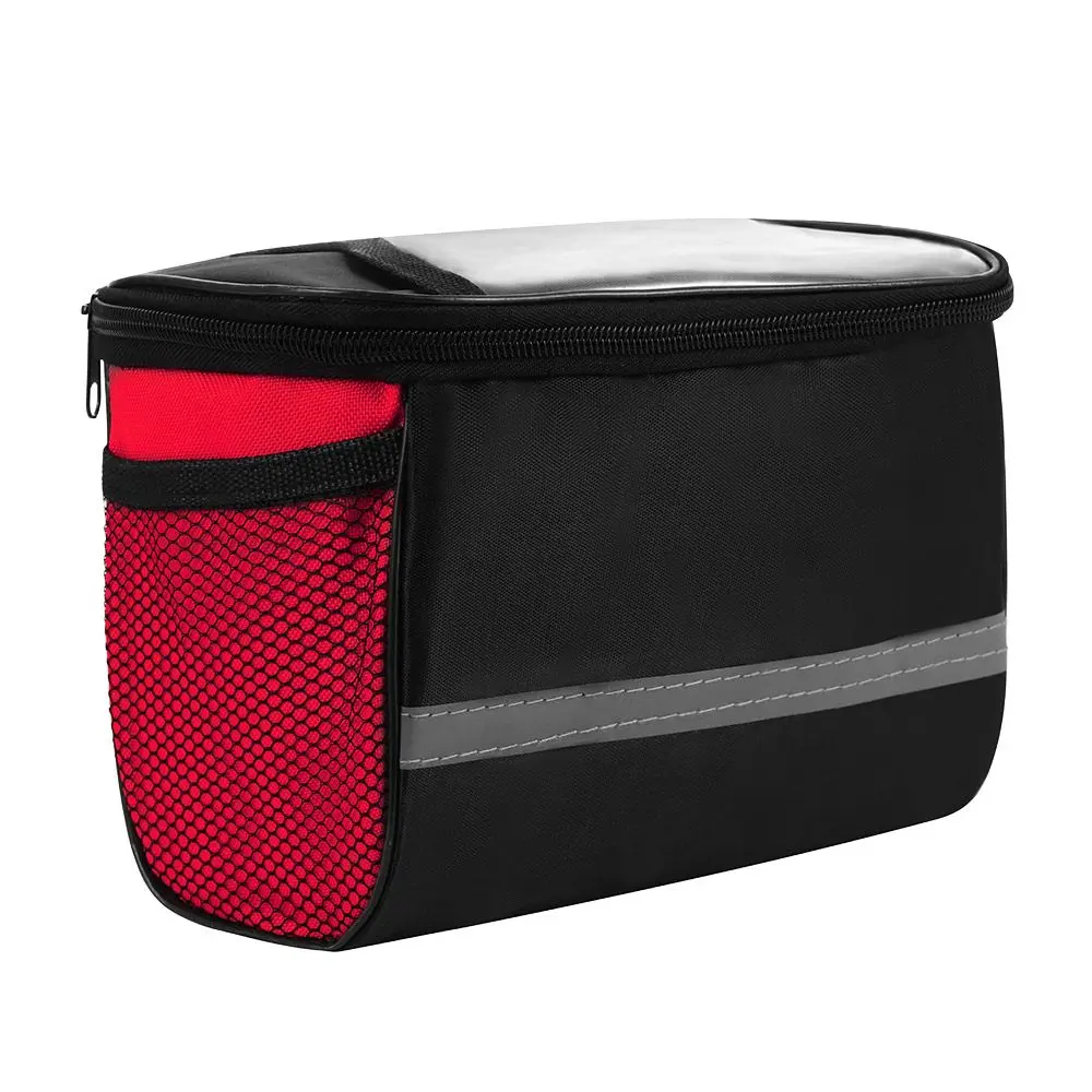Bolsa reflectante para manillar de bicicleta con cesta delantera