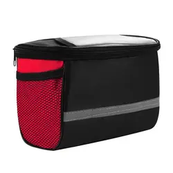 Bolsa reflectante para manillar de bicicleta con cesta delantera