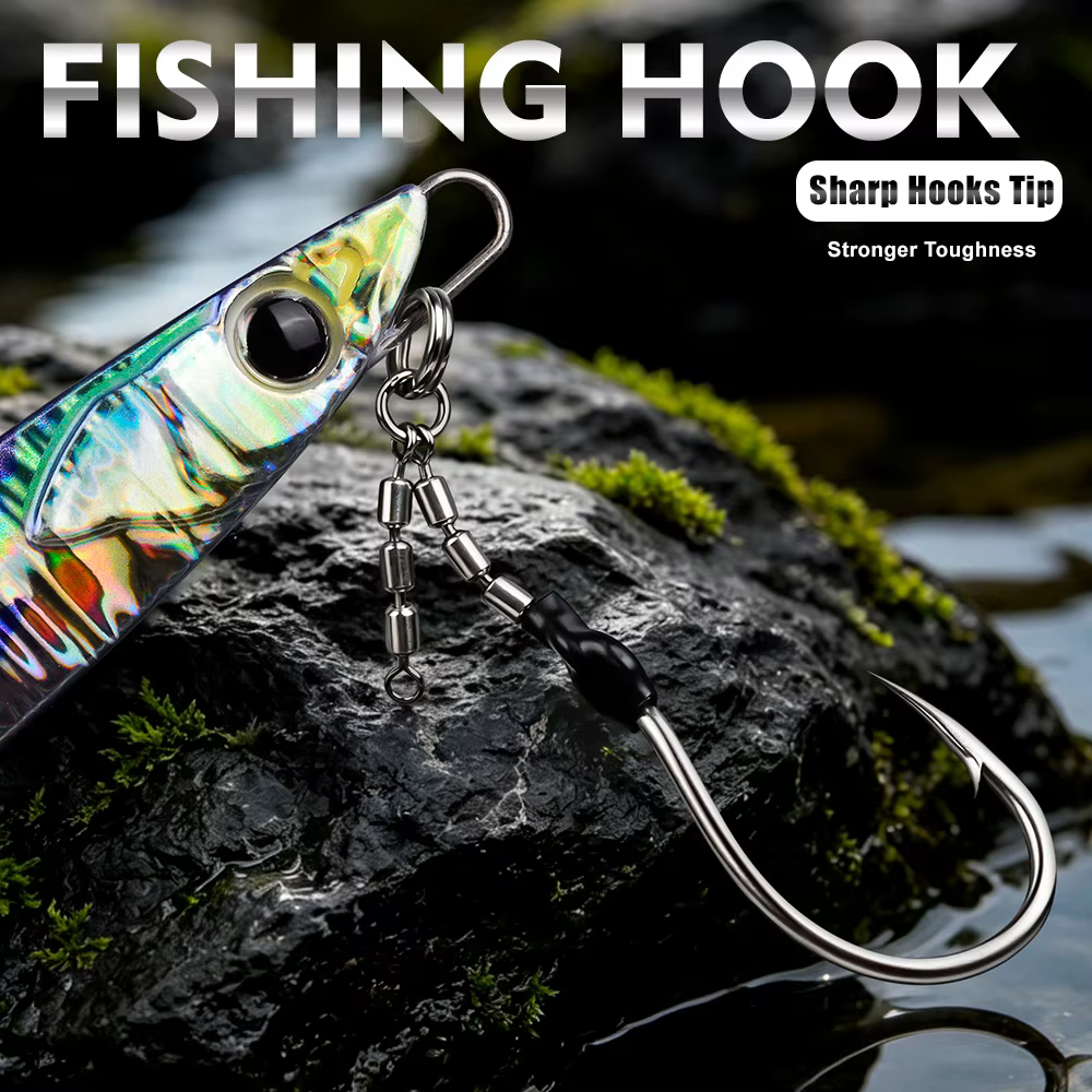Giratorio con Cadena Proberos para Pesca en Mar – Acero Alto Carbono con Púas - imagen 3
