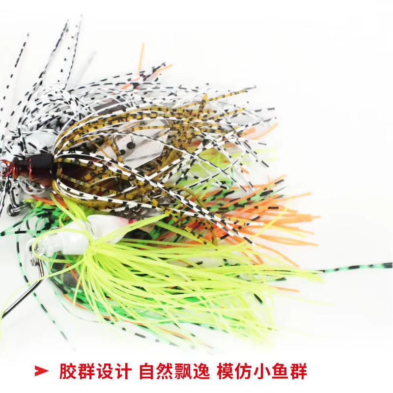 Señuelo giratorio metálico para lucio – Wobbler con esmerillón 10g/14g - imagen 4