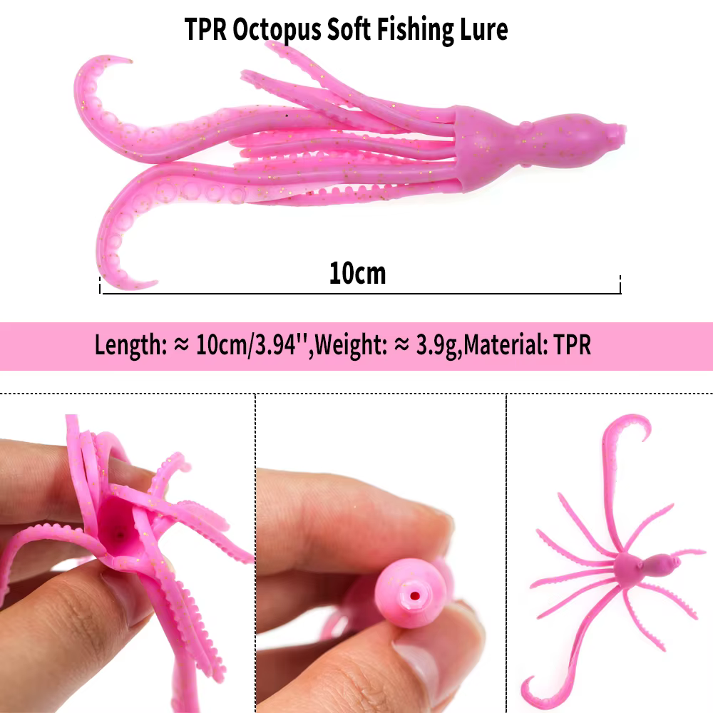 Señuelo Wifreo Soft Bait 10cm – Imitación calamar y pulpo para mar - imagen 3