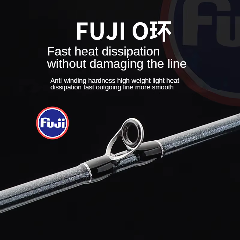 Caña Egi ultraligera carbono 40T con anillas FUJI para calamar