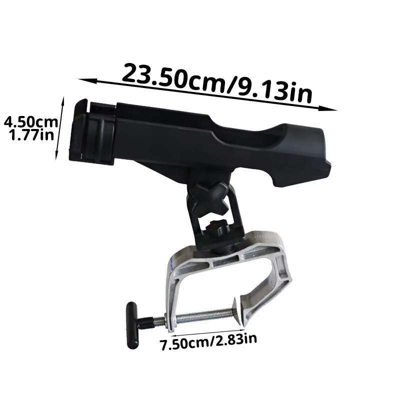 Soporte Válvula Barco Pesca – Aluminio Negro Anticorrosión - imagen 2