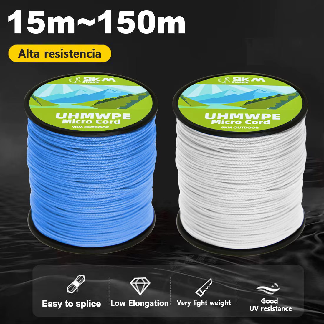 FishTrip UHMWPE Línea de pesca baja elongación resistente al roce - imagen 2