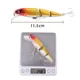 Crankbait de lubina duro seccionado con ojos 3D y pececillo - imagen 4