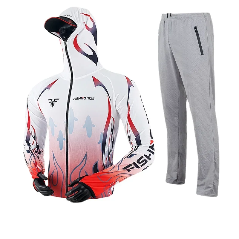 Camisas transpirables hielo con capucha para pesca y protección solar - imagen 3