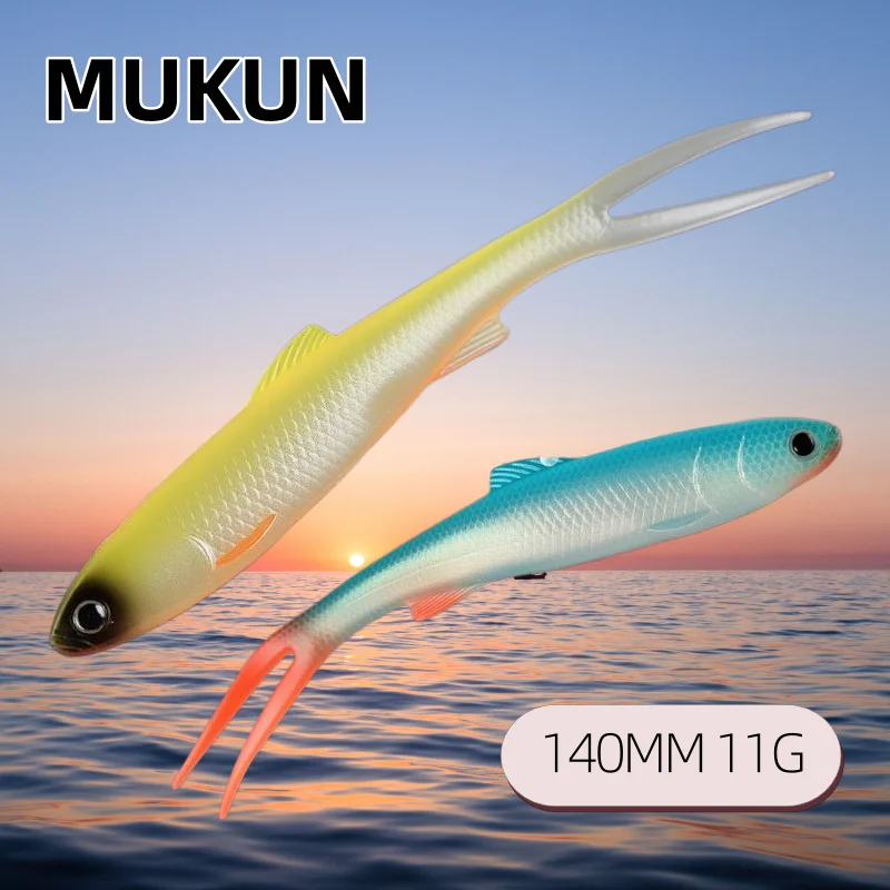MUKUN señuelos blandos para lubina con natación y vinilo