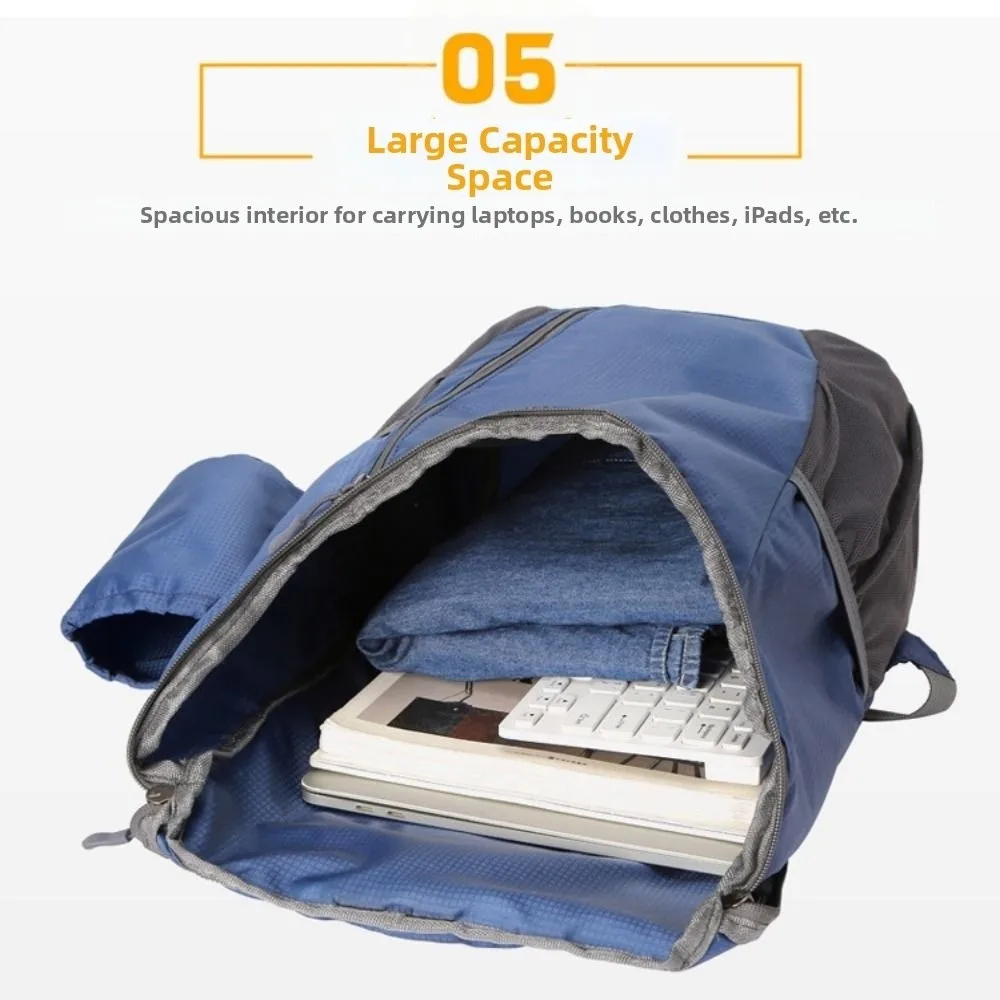 Mochila plegable ultraligera para viajes, fitness y montañismo - imagen 5