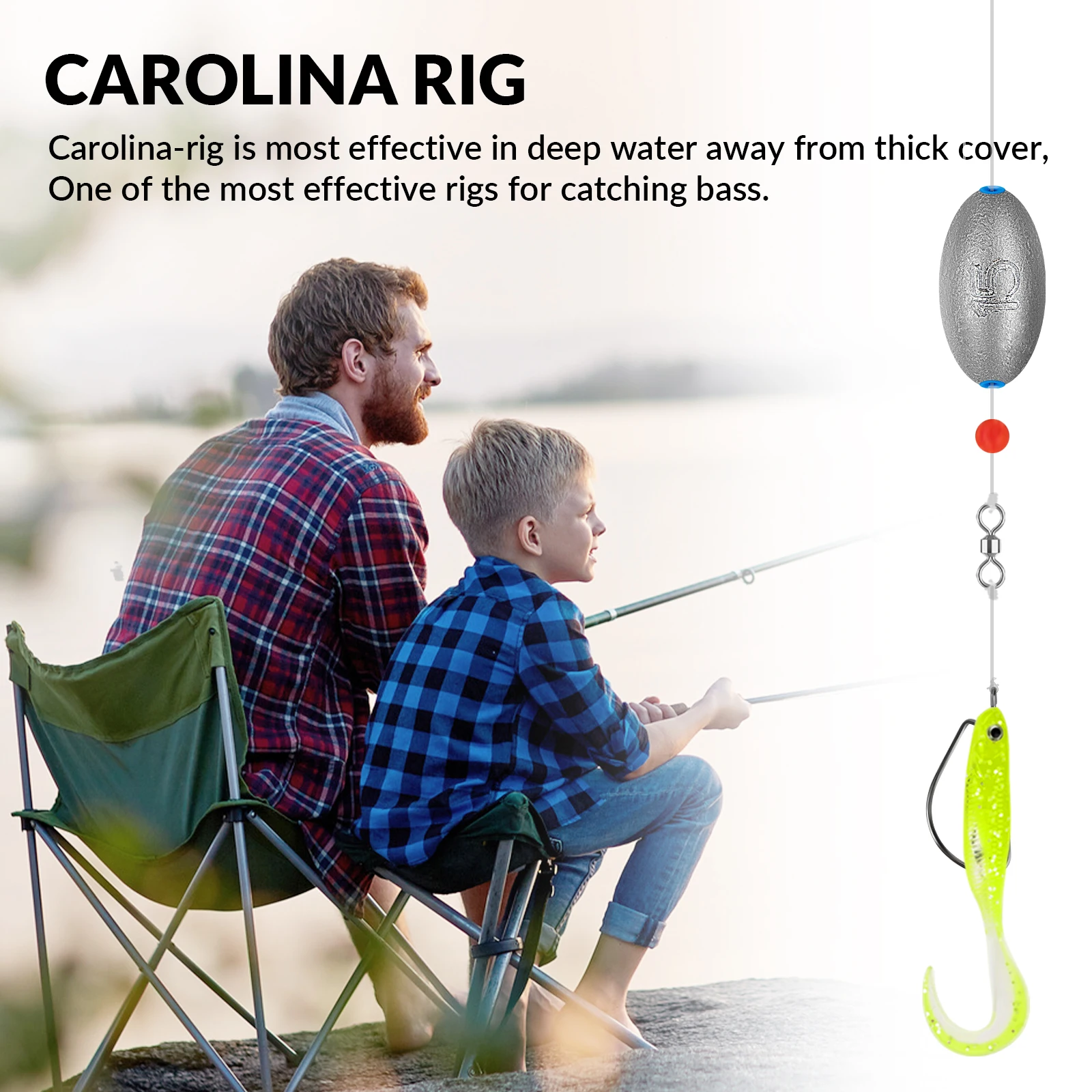 THKFISH plomos tipo huevo ovalados para pesca en arrastre - imagen 2
