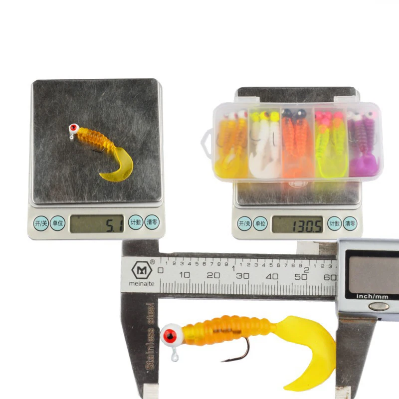 Kit de señuelos blandos con Jig Head y anzuelo de púas - imagen 4