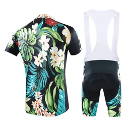 Jersey MTB de manga corta con culote acolchado de gel y tirantes