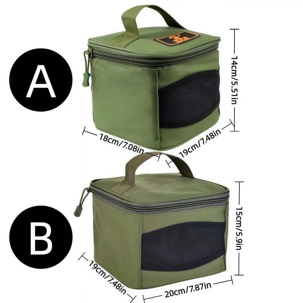 Bolsa de tela Oxford para carrete de pesca vista frontal