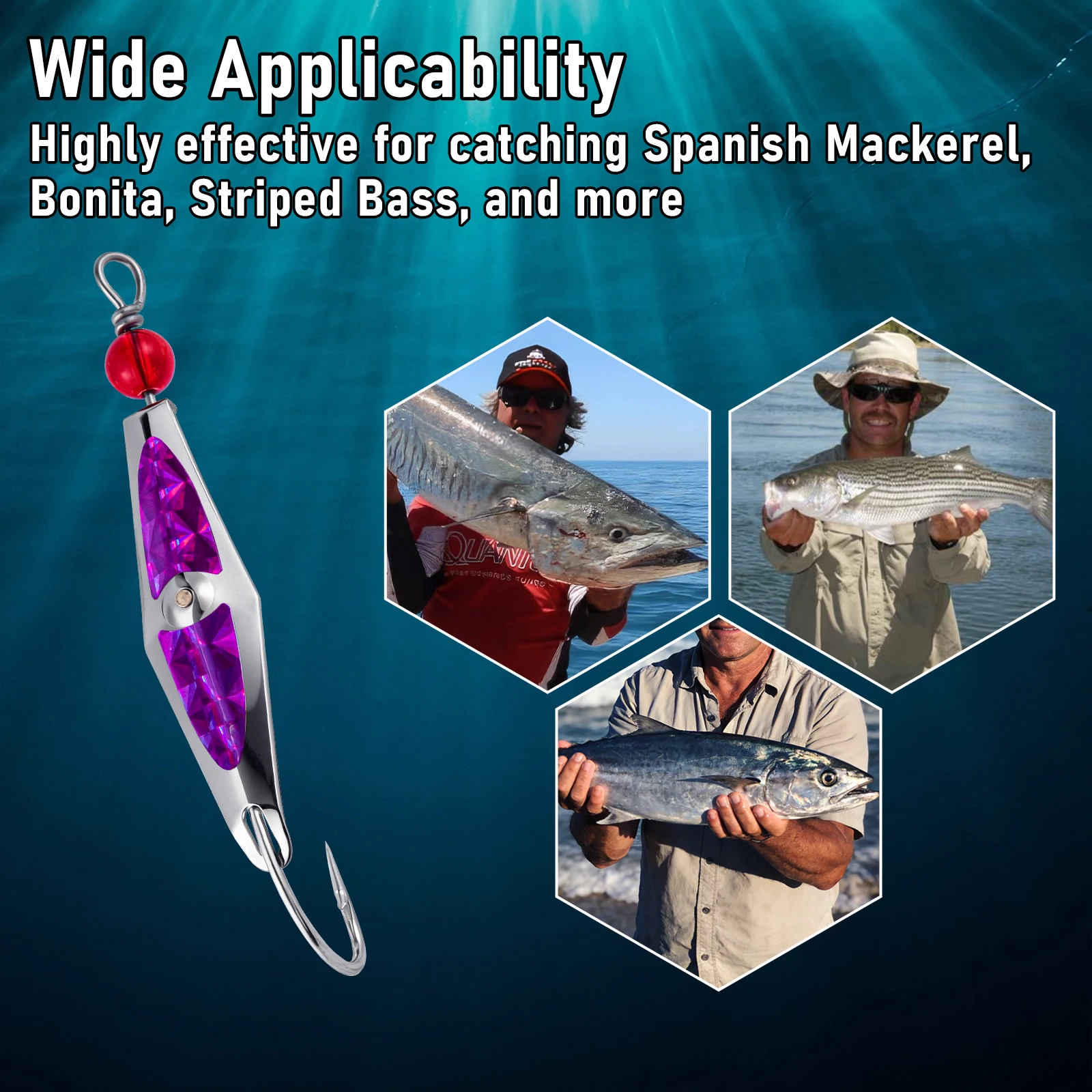 Señuelo Cuchara jig metálico para trolling, lances largos