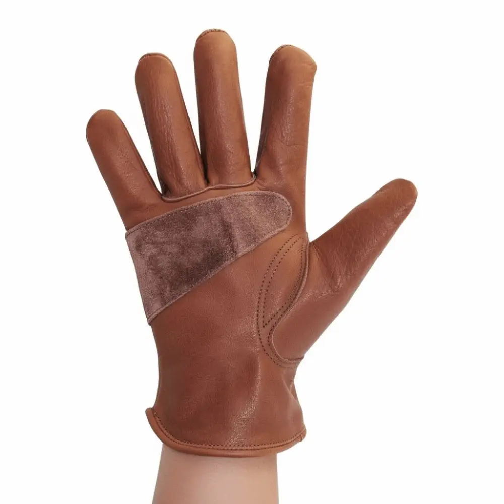 Guantes de cuero vintage Marrón con tinte tie-dye – Motocicleta - imagen 5