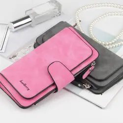 Cartera mujer cuero PU con ranuras para tarjetas y monedero