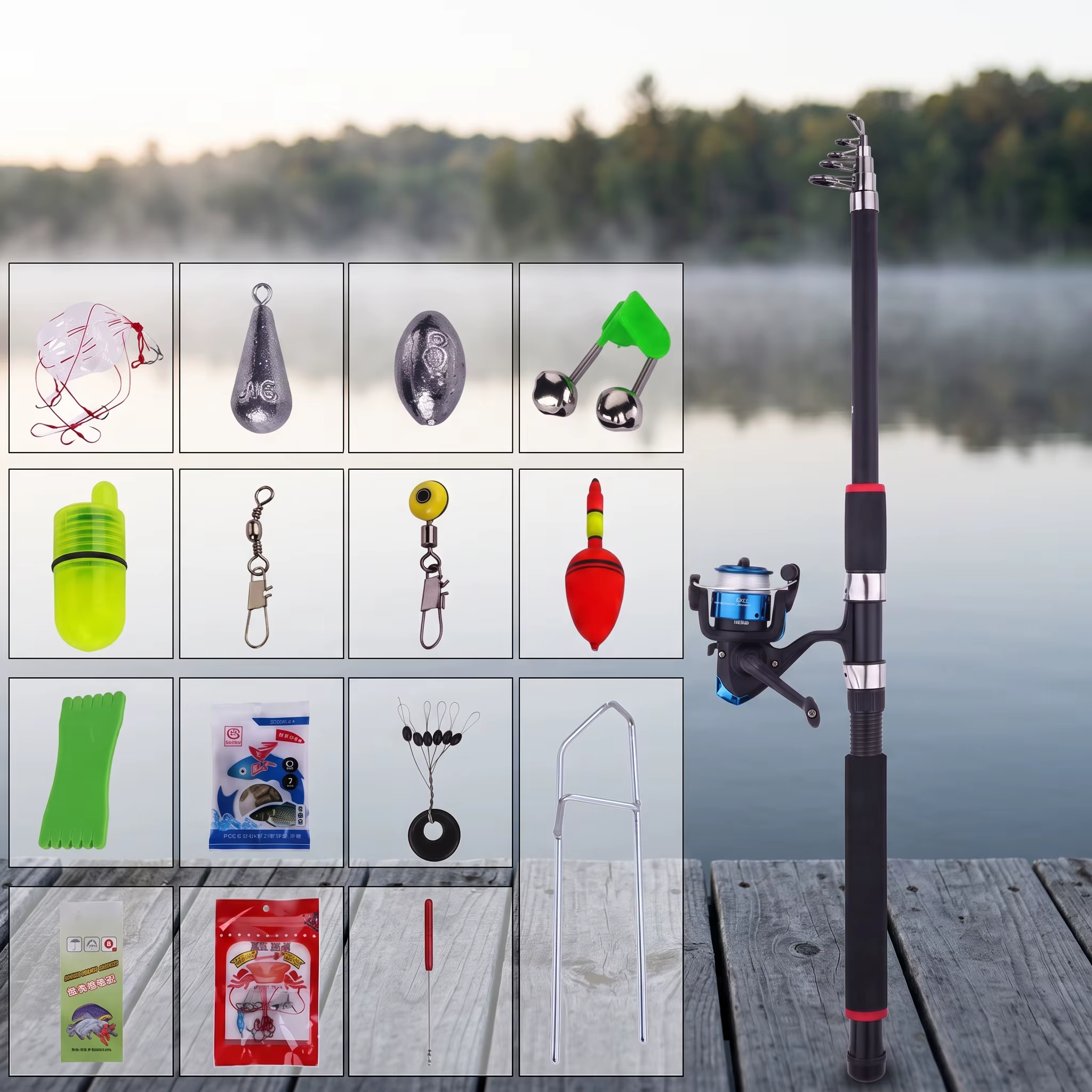 Caña Goture telescópica para pesca de carpas