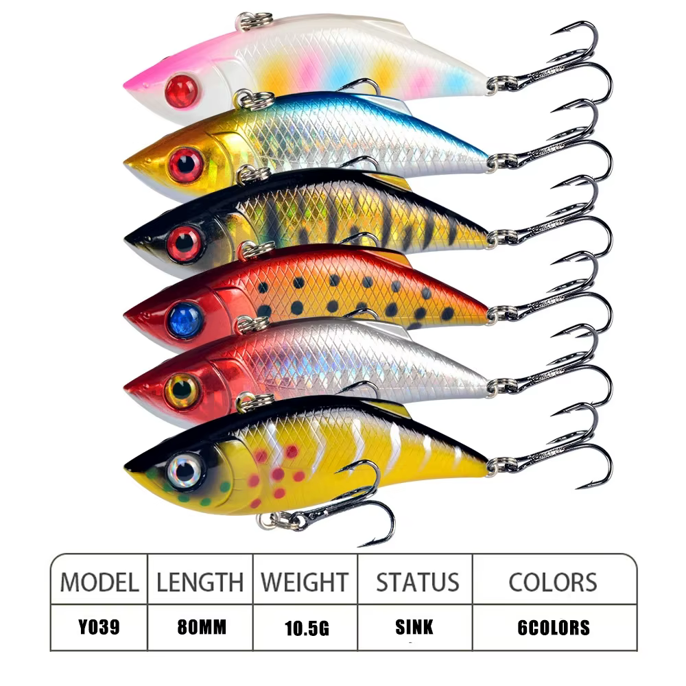 Señuelo VIB sonoro de hundimiento lento para pesca en hielo - imagen 5