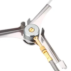 Adaptador propano antivuelco de acero inoxidable para quemador