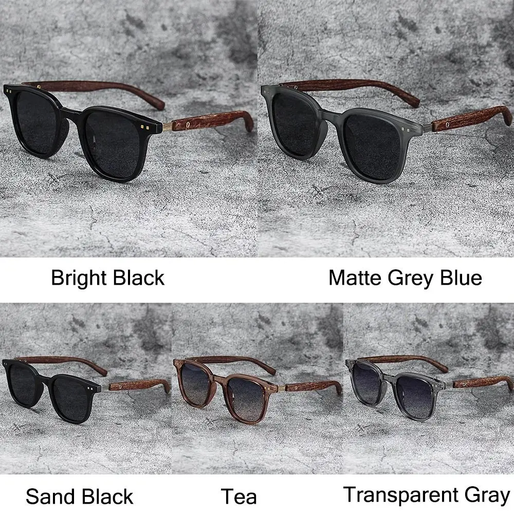 Gafas de sol de grano de madera en aspecto natural