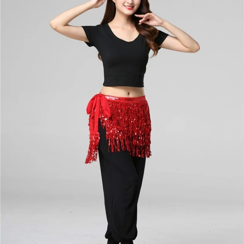Vestido danza del vientre con cinturón cadera y falda de brillo - imagen 5
