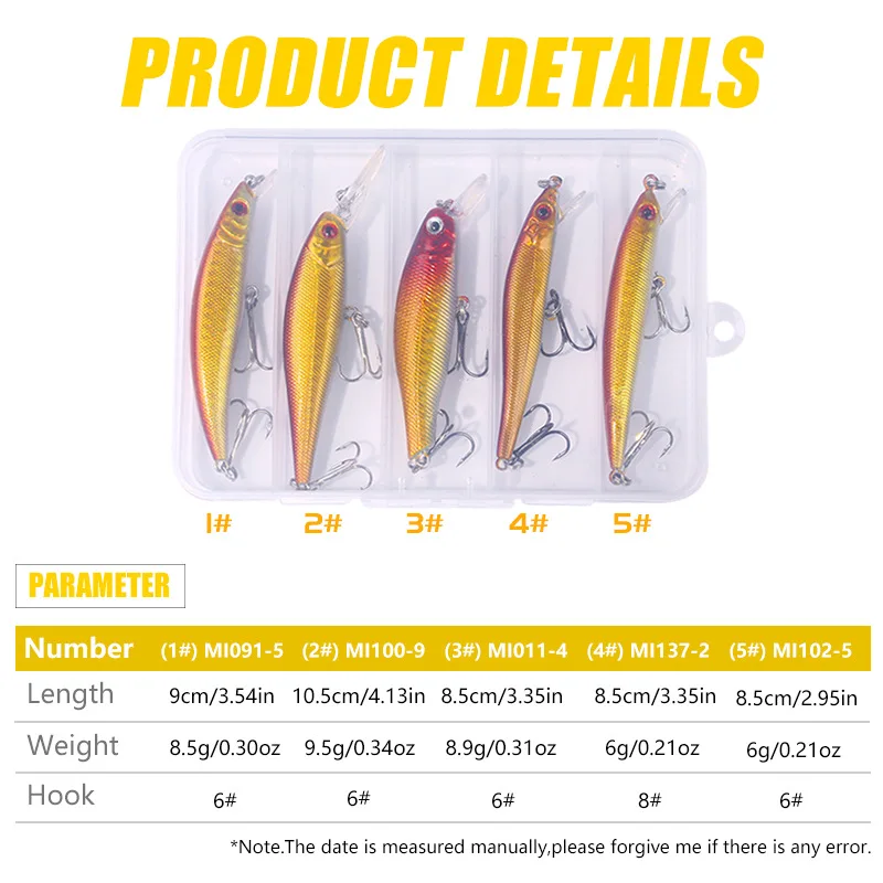 Wobblers Minnow señuelo Jerkbait verde para lubina y trucha - imagen 5