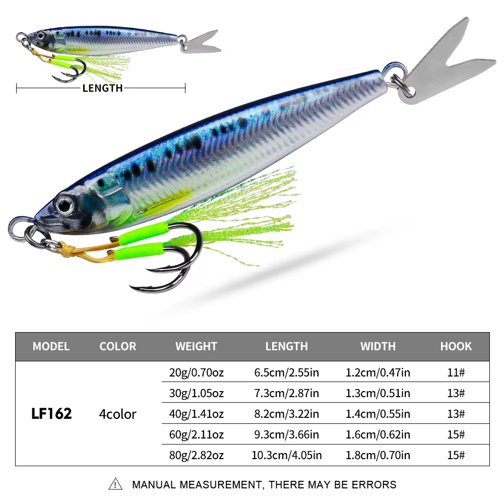 Jig Metálico Vertical PROBEROS Impreso 3D – Pesca Salitre Costera