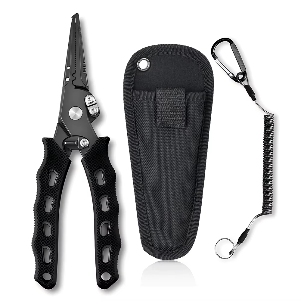 Alicates de pesca de acero inoxidable con mango ergonómico